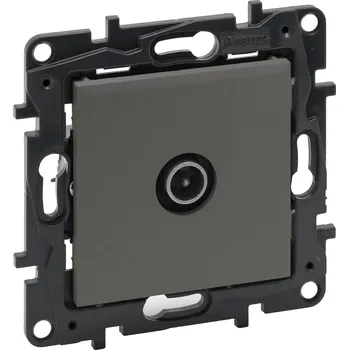 Elektroinstalační materiál LEGRAND Zásuvka NILOÉ 863473 TV koncová ocel 863473