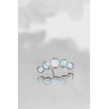 Piercing Industrial Strength Industrial Strength Titanová bezzávitová koncovka Odyssey Prium White Opal