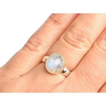 Prsten Měsíční kámen oválný prsten Ag 925/1000
