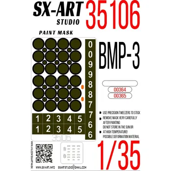 Plastikový model 1/35 Paint mask BMP-3 (TRUMP 00364/00365)