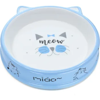 miska pro kočku Vsepropejska Meow keramická miska pro kočku Barva: Modrá