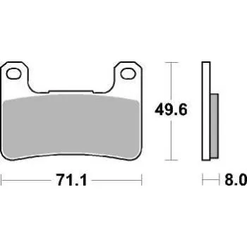 Brzda pro motocykl Brzdové destičky DP Brakes přední KAWASAKI Z 1000 rok 10-16