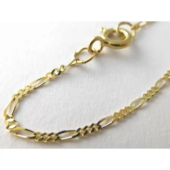 Řetízek Klenoty Budín Dámský zlatý řetízek plné FIGARO 585/1,27gr 45cm HK6087 (Klenoty Budín Dámský zlatý řetízek plné FIGARO 585/1,27gr 45cm HK6087)