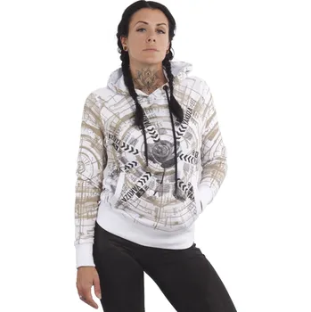 Dámská mikina Yakuza Electric Rose Mikina s Kapucí Bílá S