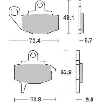 Brzda pro motocykl Brzdové destičky DP Brakes přední KAWASAKI KX 250 rok 87-88