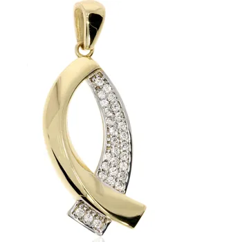 Přívěsek Zlatnictví Helios Zlatý překřížený přívěsek