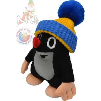 plyšák Moravská ústředna Krtek (krteček) s žluto-modrým kulichem