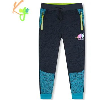 Chlapecké outdoorové tepláky - KUGO HT1923, tmavě modrá Barva: Modrá tmavě, Velikost: 128