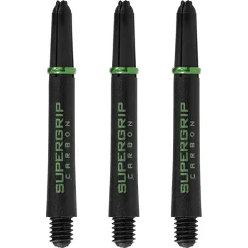 Příslušenství pro šipky Násadky Harrows Supergrip Carbon Black Green Midi