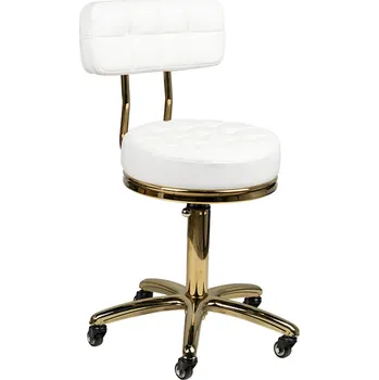 Kosmetický taburet GOLD AM-961 - bílý