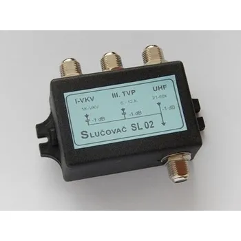 Anténní zesilovač Ivo Slučovač I.VKV+III(DAB)+UHF, SL02-F