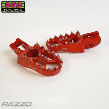 Duralové stupačky BUD Racing Footpegs KTM SX SXF 23-.. Husqvarna TC FC 23-.. Orange
