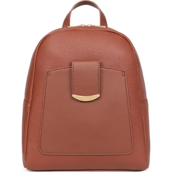 Městský batoh Hexagona dámský batoh se zlatou přezkou-koňak 309766 2200 marron