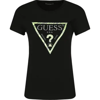 Dámské tričko GUESS JEANS Tričko AMBRA | Barva:černý | Velikost:XS