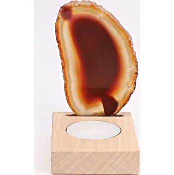 Svícen Magieprirody.cz Achátový svícen plát 9 cm - Top kvalita #403