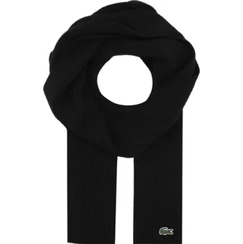 Šátek Lacoste Vlněný šála | Barva:černý | Velikost:OS