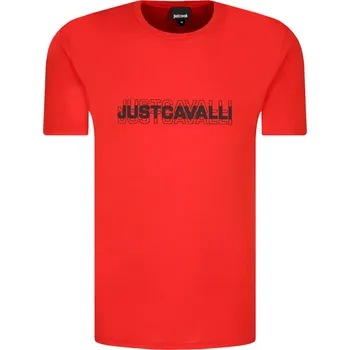 Pánské tričko Just Cavalli Tričko | Barva:červený | Velikost:L