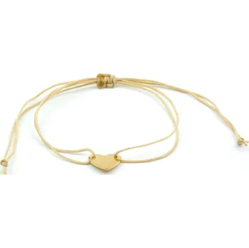 Náramek Moni béžový náramek se srdíčkem