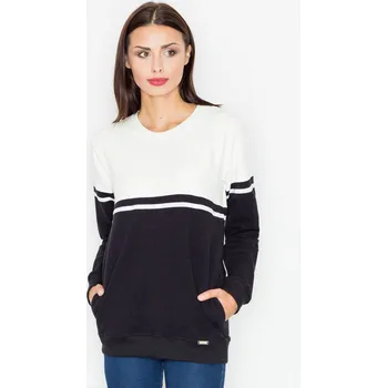 Oblečení a móda Dámská mikina z příjemného úpletu M511 FIGL Barva: Černá, Velikost: S