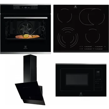 Set domácích spotřebičů ELECTROLUX KOBCS31X + ELECTROLUX EHF6547FXK + ELECTROLUX LFV616K + ELECTROLUX LMS4253TMX
