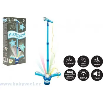 Mikrofon karaoke modrý svítící > varianta modrý
