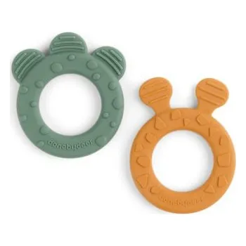 Done by Deer kousátko Deer Friends 2 ks - Zelené/hořčicové