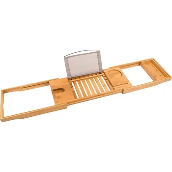 Bambusový odkládací podnos na vanu 70-103 cm hnědý Koupelnový nábytek Bambusový odkládací podnos na vanu 70-103 cm hnědý