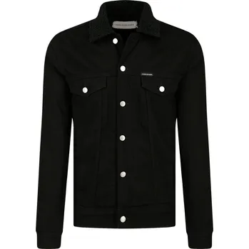 Pánská větrovka CALVIN KLEIN JEANS Džínová bunda MODERN CLASSIC TRUCKER SHERPA | Barva:černý | Velikost:XXL