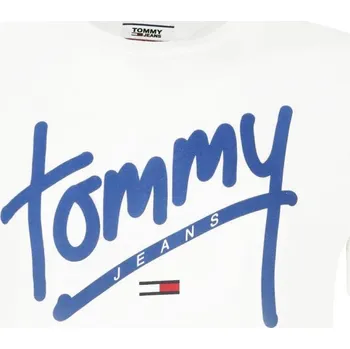 Pánské tričko Tommy Jeans Tričko TJM handwriting | Barva:bílý | Velikost:L