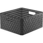 Rotho Úložný box COUNTRY čtvercový 14L - antracit