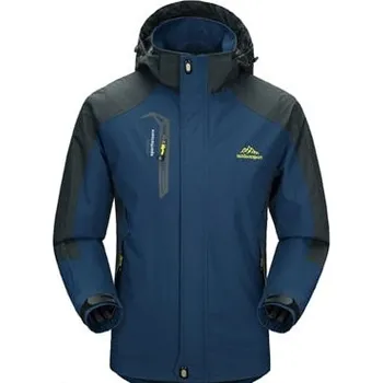 Pánský zimní kabát Pánská zimní bunda na hory voděodolná parka Velikost: 4XL, Barva (Varianta): Tmavě modrá