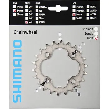 Převodník na kolo Shimano Deore FCM532 stříbrný 22 zubů