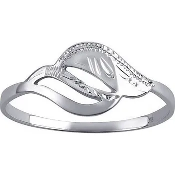 Prsten Stříbrný prsten lístek Chaja s ručním rytím velikost obvod 54 mm SILVEGOB20565RS-obvod 54 mm