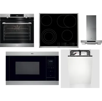 Set domácích spotřebičů AEG Mastery SteamBake BCK455350M + AEG Mastery DirectTouch HK654070XB + AEG Mastery DBB5660HM + AEG Mastery MSB2547D-M + AEG Mastery GlassCare FSE73407P