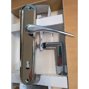 Dveřní kování Dveřní kování IDEAL klíč r. 90 Cr-nerez stříbrná klika-klika ROSTEX výprodej