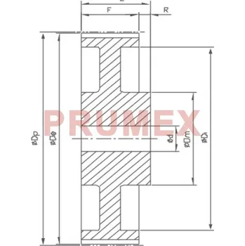 Auto-moto Řemenice 44 5M 25 optibelt ZRS s předvrtanou dírou