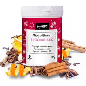 Keto dieta Nápoj s vlákninou s příchutí punč, 120 g, 40 porcí 3x120g