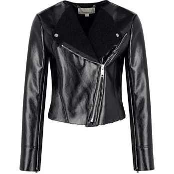 Dámská casual bunda Michael Kors Křivák Shearling | Barva:černý | Velikost:L