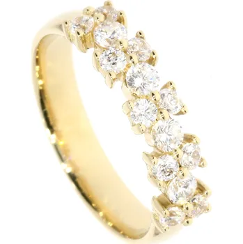 Prsten Zlatnictví Helios Zlatý snubní prsten L-218 dámský Kameny: Se Zirkony