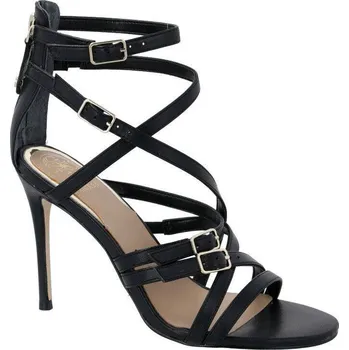 Dámské holínky Guess Kůžoné sandály na jehlovém podpatku KAIRA | Barva:černý | Velikost:36