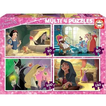 Puzzle Puzzle multi sada 4 obrázků princezny disney > varianta princezny