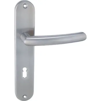 Dveřní kování MP KOVÁNÍ MP - NERO - SO Provedení: PZ (vložkový zámek), Povrch: BN - broušená nerez, Rozteč: 90 mm