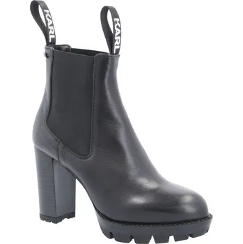 Dámské holínky Karl Lagerfeld Kůžoné kotníkové boty voyage | Barva:černý | Velikost:36