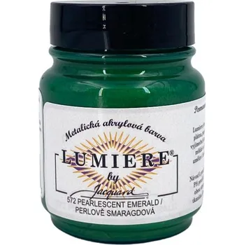 Vodová barva Jacquard Metalické Barvy Lumiere 572 perlově smaragdová