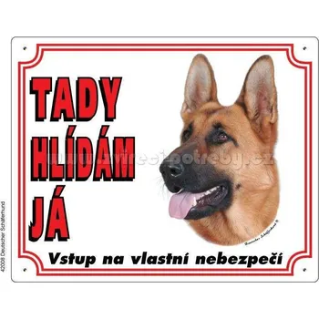 Stickers Výstražná plastová tabulka na plot Německý ovčák