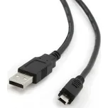 GEMBIRD Kabel USB 2.0 A-Mini B (5pin) propojovací, zlacené kontakty, 1,8m, černý