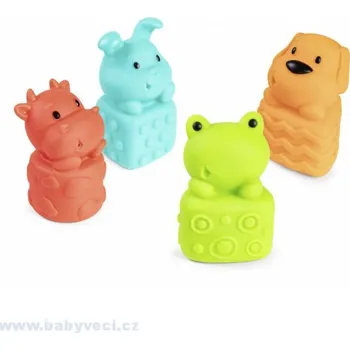Hračka pro nejmenší Stříkací kostky zvířátka 4ks v balení