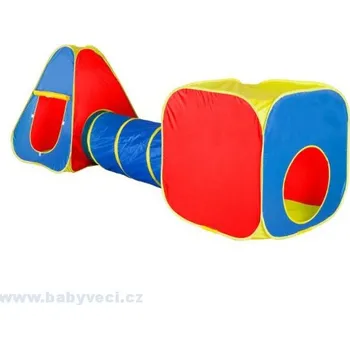Dětský stan Dětská sada stanů s tunelem 3v1 > varianta 3v1 červené