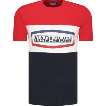 Pánské tričko Napapijri Tričko SOGY | Barva:červený | Velikost:M