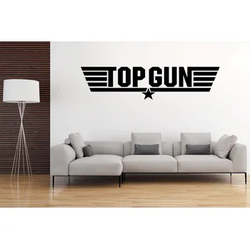 Samolepící dekorace Lepy.cz Samolepka na zeď Top gun Velikost (šířka x výška): 85x20cm, Barevná varianta: Světle oranžová